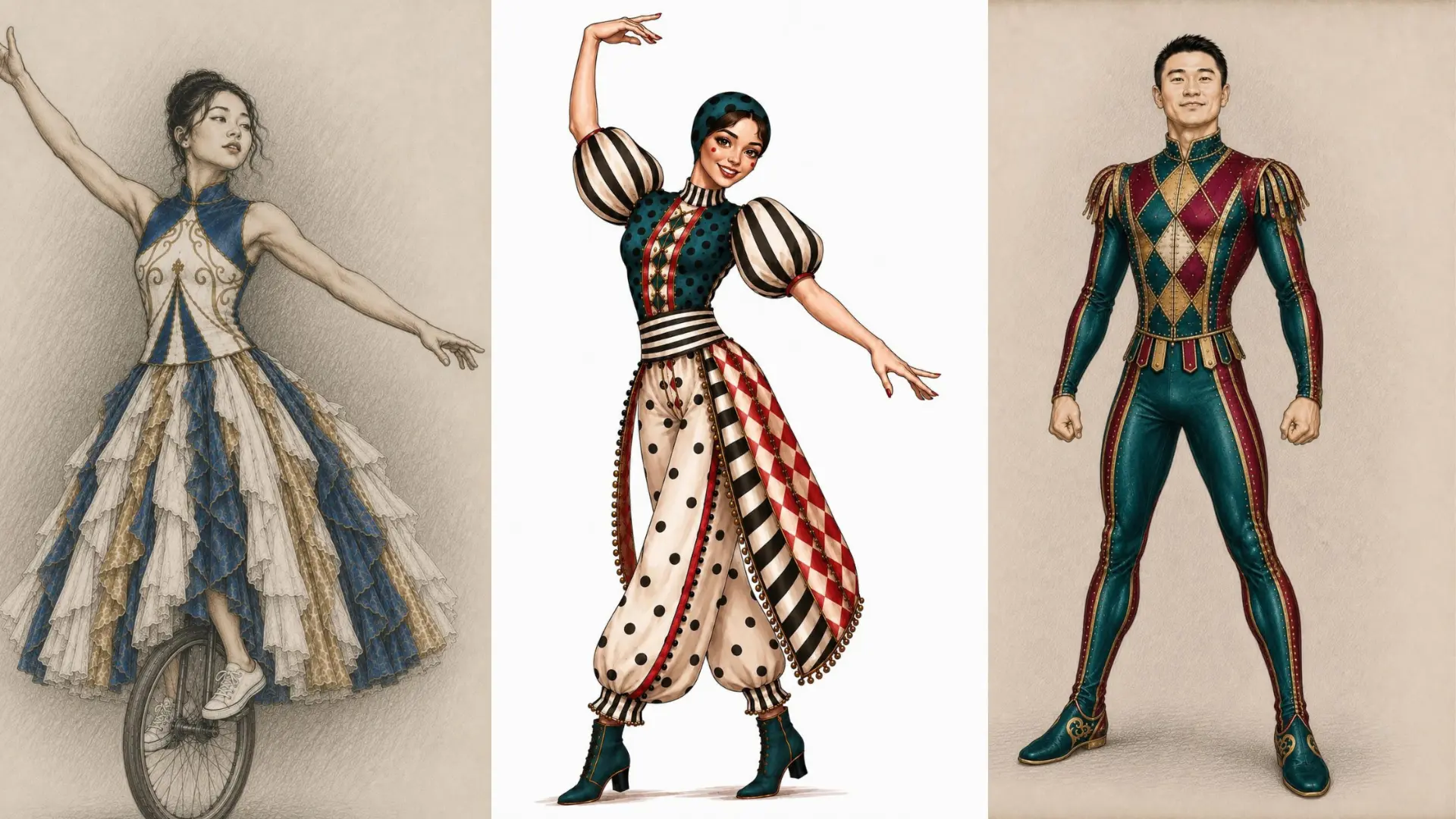 vestuario acrobatas de circo